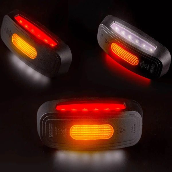 Piloto LED de galibo con soporte extendido recto de 3 funciones con luz de galibo lateral, delantera y trasera SM1 A R1 12V 24V