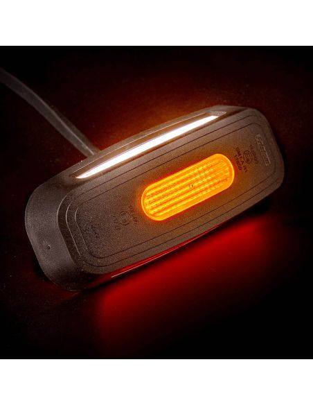 Feu de gabarit à LED avec support droit allongé, 3 fonctions, avec feu de gabarit latéral, avant et arrière SM1 A R1 12V 24V