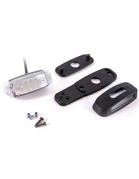 Luz de posição LED com suporte reto estendido, 3 funções, com luz de posição lateral, dianteira e traseira SM1 A R1 12V 24V