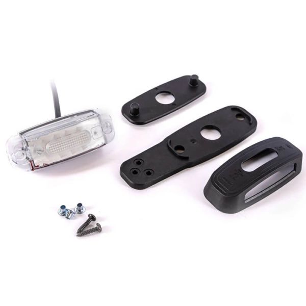 Feu de gabarit à LED avec support droit allongé, 3 fonctions, avec feu de gabarit latéral, avant et arrière SM1 A R1 12V 24V