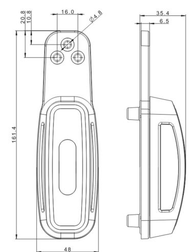 LED-Blinker mit verlängertem geraden...