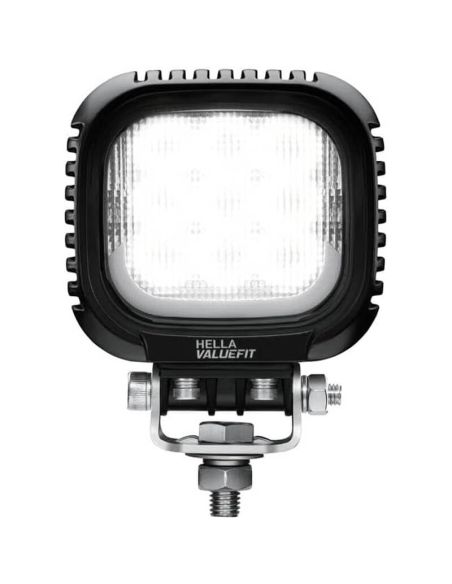 Hella S3000 2.0 Luz de trabalho LED quadrada com luz de posição âmbar e branca - 3000Lm R148 1GA 357 109-031