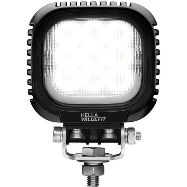 Hella S3000 2.0 Luz de trabalho LED quadrada com luz de posição âmbar e branca - 3000Lm R148 1GA 357 109-031