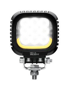 Hella S3000 2.0 Luz de trabalho LED quadrada com luz de posição âmbar e branca - 3000Lm R148 1GA 357 109-031 2