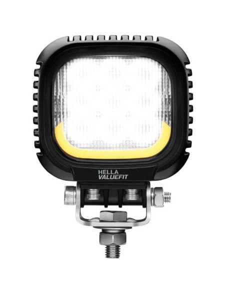 Faro de trabajo LED cuadrado con luz de posición Ambar y Blanca Hella S3000 2.0 - 3000Lm R148 1GA 357 109-031