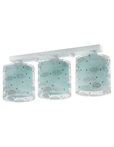 Lámpara 3 Luces de techo infantil Original serie Clouds con 3 pantallas redondas de la marca Dalber 41413H| LeonLeds