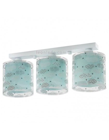 Lámpara 3 Luces de techo infantil Original serie Clouds con 3 pantallas redondas de la marca Dalber 41413H| LeonLeds