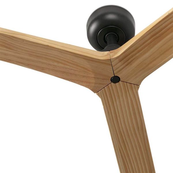 Detalle Ventilador de Techo KLIM M Negro con Palas de Madera FSC | Ø1250 mm | Motor DC Silencioso | Faro Lab