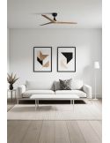 Ambiente Ventilador de Techo KLIM M Negro con Palas de Madera FSC | Ø1250 mm | Motor DC Silencioso | Faro Lab