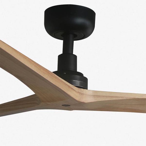 Detalle Ventilador de Techo KLIM M Negro con Palas de Madera FSC | Ø1250 mm | Motor DC Silencioso | Faro Lab