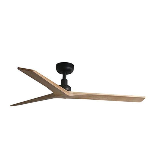 Ventilador de Techo KLIM M Negro con Palas de Madera FSC | Ø1250 mm | Motor DC Silencioso | Faro Lab