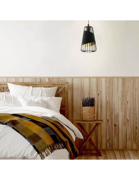 Ambiente Lámpara de techo moderna negra Austell 16,5Cm 1XE27