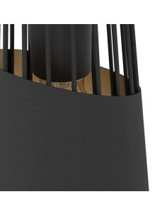 Lámpara de techo moderna negra Austell 16,5Cm 1XE27 2