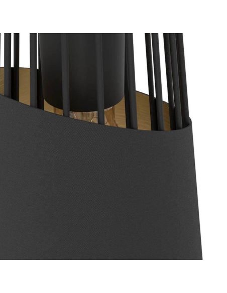 Detalle Lámpara de techo moderna negra Austell 16,5Cm 1XE27