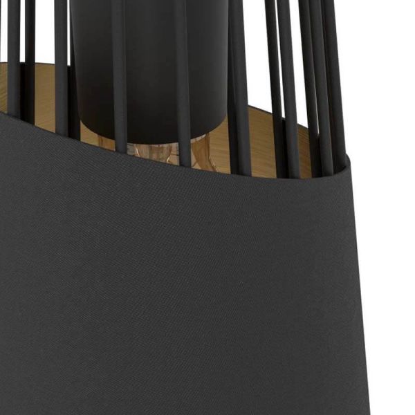 Detalle Lámpara de techo moderna negra Austell 16,5Cm 1XE27
