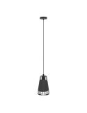 Lámpara de techo moderna negra Austell 16,5Cm 1XE27