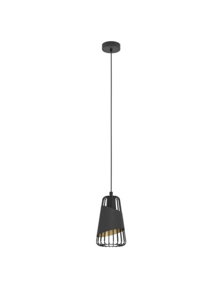 Lámpara de techo moderna negra Austell 16,5Cm 1XE27
