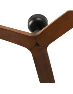 Ventilateur de plafond KLIM M noir avec pales en noyer | Moteur CC silencieux | Fonction marche arrière | 13–17,6 m² 2