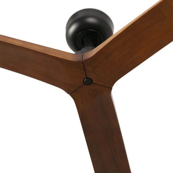 Detalle Ventilador de Techo KLIM M Negro con Palas de Nogal | Motor DC Silencioso | Función Inversa | 13–17,6 m²