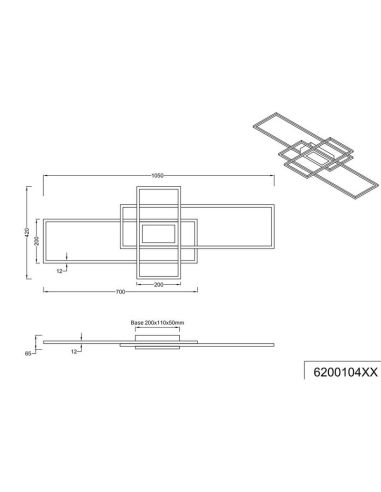 Plafonnier LED IRVINE avec veilleuse...