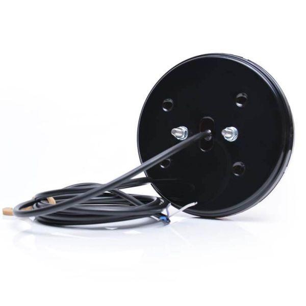 Lanterna traseira redonda LED preta 3 funções 12/24V 12Leds F RD AR Posição, Neblina, Ré - Ø 14cm L 154/12