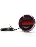 Piloto Trasero Redondo LED Black 3 Funciones 12/24V con intermitente dinámico 2 metros de cable 2a RD S1D 1129 DD BLACK ADR