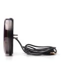 Piloto Trasero Redondo LED Black 3 Funciones 12/24V con intermiente dinámico 2 metros de cable 2a RD S1D 1129 DD BLACK ADR