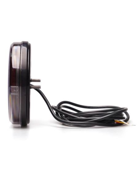 Piloto Trasero Redondo LED Black 3 Funciones 12/24V con intermiente dinámico 2 metros de cable 2a RD S1D 1129 DD BLACK ADR