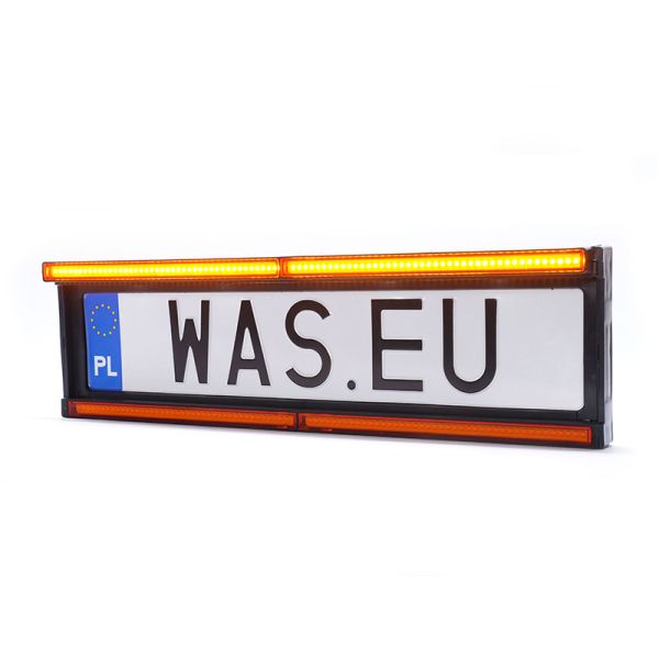 Support universel avec voyant orange et éclairage de plaque d'immatriculation homologué W253 12V 24V - R10 L XA1