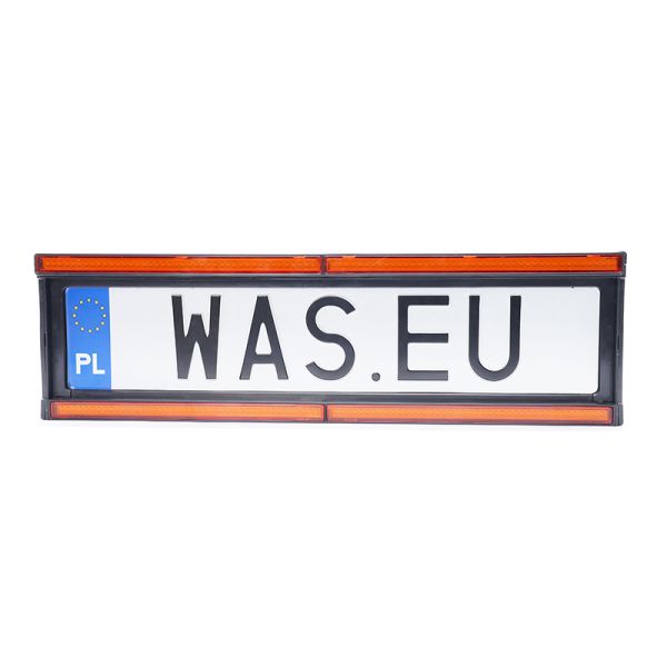 Support universel avec voyant orange et éclairage de plaque d'immatriculation homologué W253 12V 24V - R10 L XA1