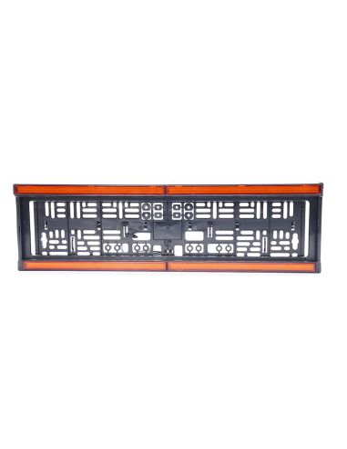 Soporte Universal con luz de advertencia ambar y Luz de Matricula Homologada W253 12V 24V - R10 L XA1
