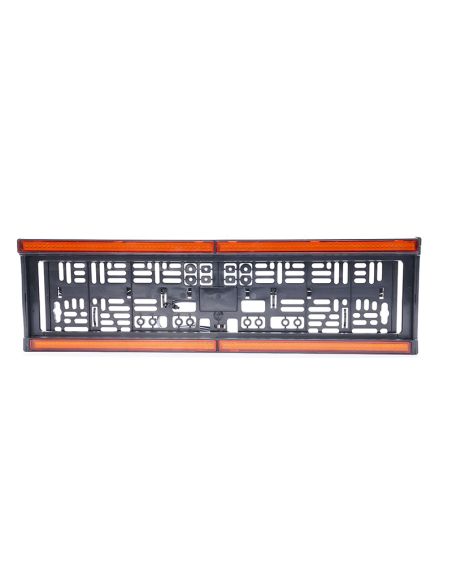 Soporte Universal con luz de advertencia ambar y Luz de Matricula Homologada W253 12V 24V - R10 L XA1