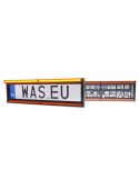 Soporte Universal con luz de advertencia ambar y Luz de Matricula Homologada W253 12V 24V - R10 L XA1