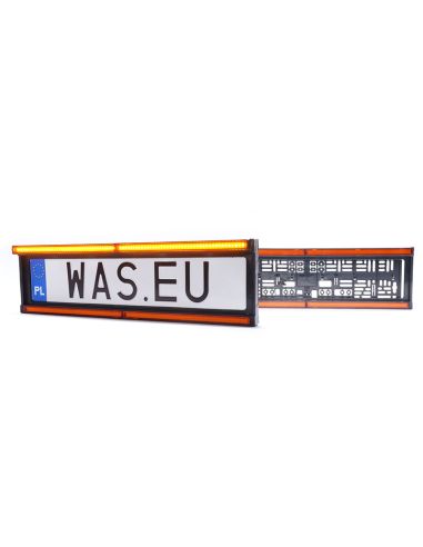 Support universel avec voyant orange et éclairage de plaque d'immatriculation homologué W253 12V 24V - R10 L XA1