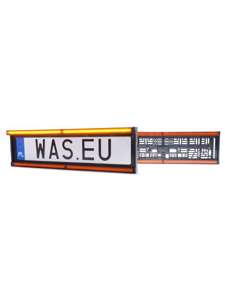 Support universel avec voyant orange et éclairage de plaque d'immatriculation homologué W253 12V 24V - R10 L XA1