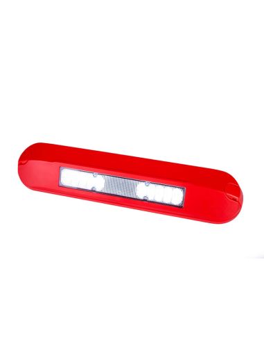 Luz de trabalho LED perimetral vermelha LRD 3042/R | 12/24 V | IP68 | Para caravanas, corpos de bombeiros e ambulâncias