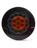 Piloto LED trasero redondo empotrable  W131 Y Black/Yellow 12V 24V Posición, Freno e Intermitente R10, R1Y, S1Y 2aY