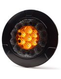 Piloto LED trasero redondo empotrable  W131 Y Black/Yellow 12V 24V Posición, Freno e Intermitente R10, R1Y, S1Y 2aY