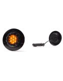 Piloto LED trasero redondo empotrable  W131 Y Black/Yellow 12V 24V Posición, Freno e Intermitente R10, R1Y, S1Y 2aY
