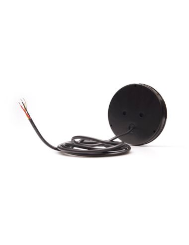 Feu arrière rond encastré à LED W131 Y Noir/Jaune 12 V 24 V Position, frein et clignotant R10, R1Y, S1Y 2aY