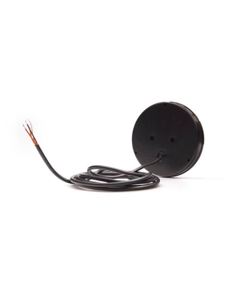 Feu arrière rond encastré à LED W131 Y Noir/Jaune 12 V 24 V Position, frein et clignotant R10, R1Y, S1Y 2aY