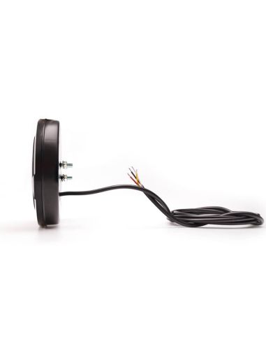 Lateral Piloto LED Black trasero redondo W131 Y Black/Yellow 12V 24V Posición, Freno e Intermitente R10, R1Y, S1Y 2aY