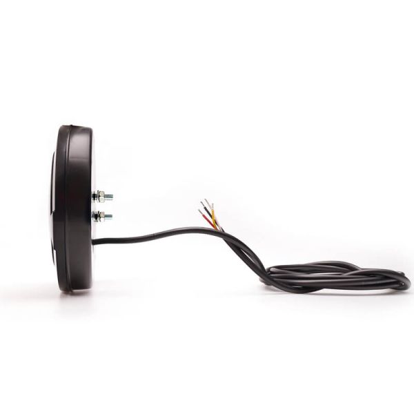 Piloto LED Lateral Preto Traseiro Redondo W131 Y Preto/Amarelo 12V 24V Posição, Freio e Seta R10, R1Y, S1Y 2aY