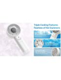 Ventilador portátil de mano izzCool 30 con pulverizador de agua,