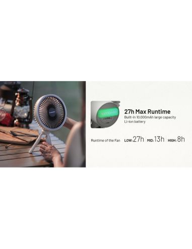 Ventilador portátil de mesa NEF10 10.000 mAh