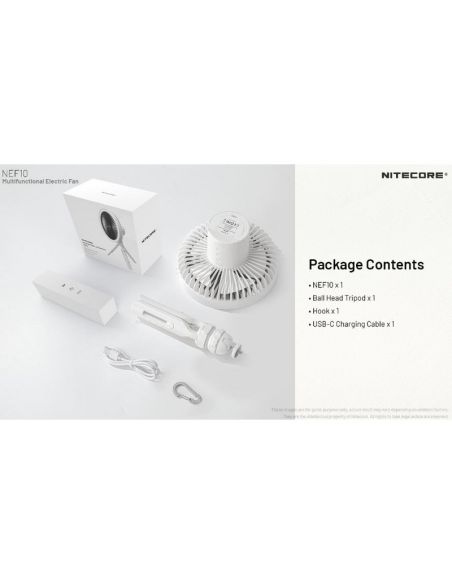 Ventilateur de table portable NEF10 avec moteur silencieux