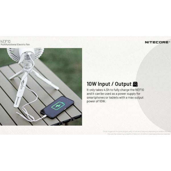 Ventilador portátil de mesa NEF10 10.000 mAh