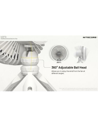 Ventilador portátil de mesa NEF10 10.000 mAh