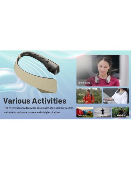 Ventoinha de pescoço sem lâminas NEF20 com bateria de 4.000 mAh