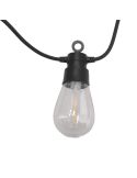 Guirnalda LED Solar Exterior 10 Bombillas | 6,5 m | 2700K | IP54 | Regulable con Control Remoto